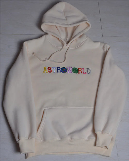 Astroworld Rainbow Embroidered Hoodie – "Wish You Were Here"