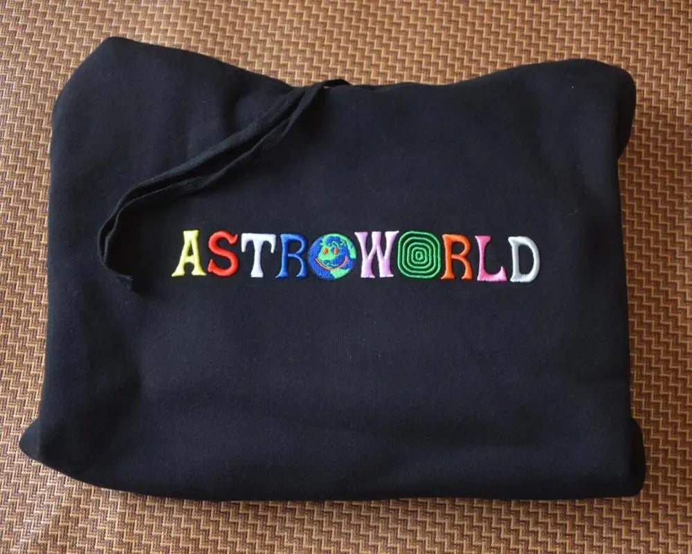 Astroworld Rainbow Embroidered Hoodie – "Wish You Were Here"