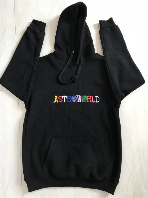 Astroworld Rainbow Embroidered Hoodie – "Wish You Were Here"